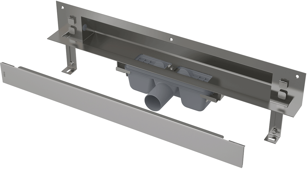 APZ5 SPA-SHADE - Дренажная система для монтажа в стену, накладная панель нержавеющая сталь-мат
