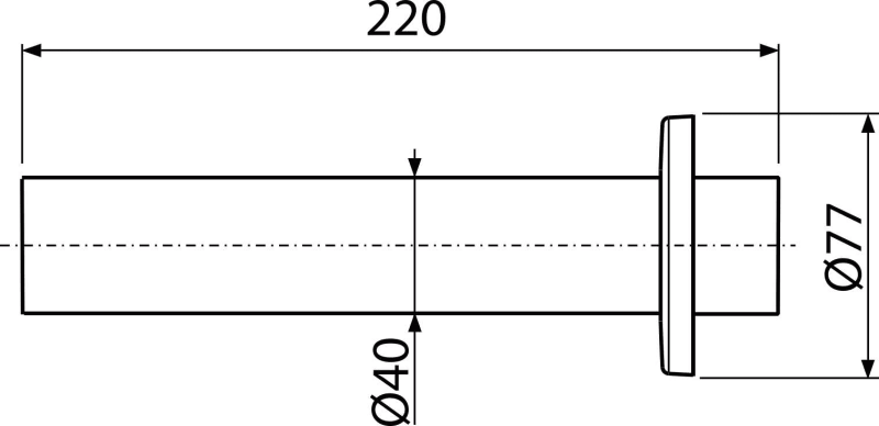 P046 - Tруба с обрамлением DN40